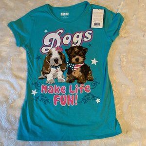 Kohl's Patriotic Design Dog T-Shirt Girls Size XL NWT